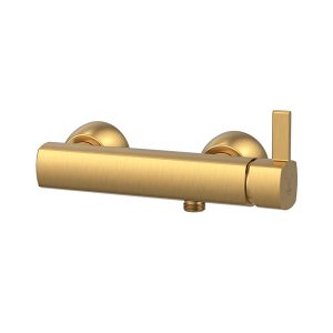 شیر توالت اهرمی کاویان مدل ساتین طلایی-متات